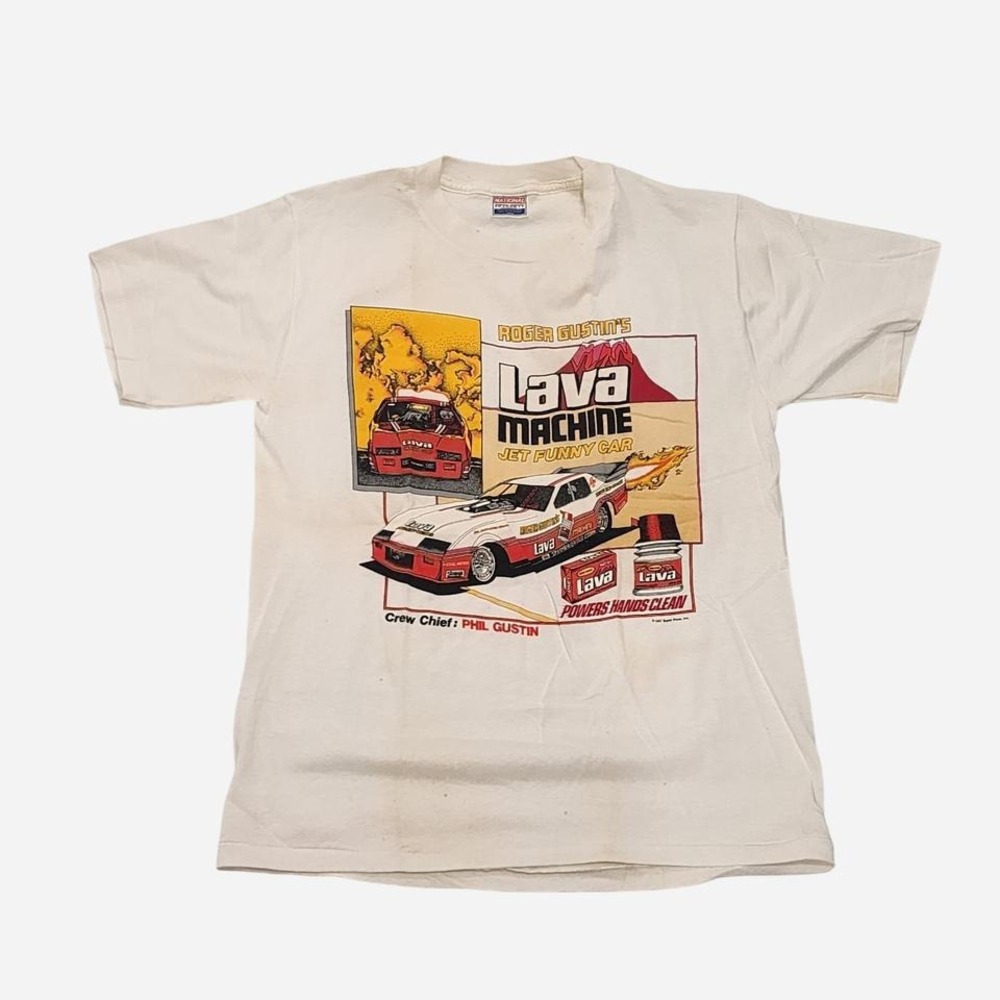 1990s Roger Gustin Lava Machine Jet Funny Car T-Shirt